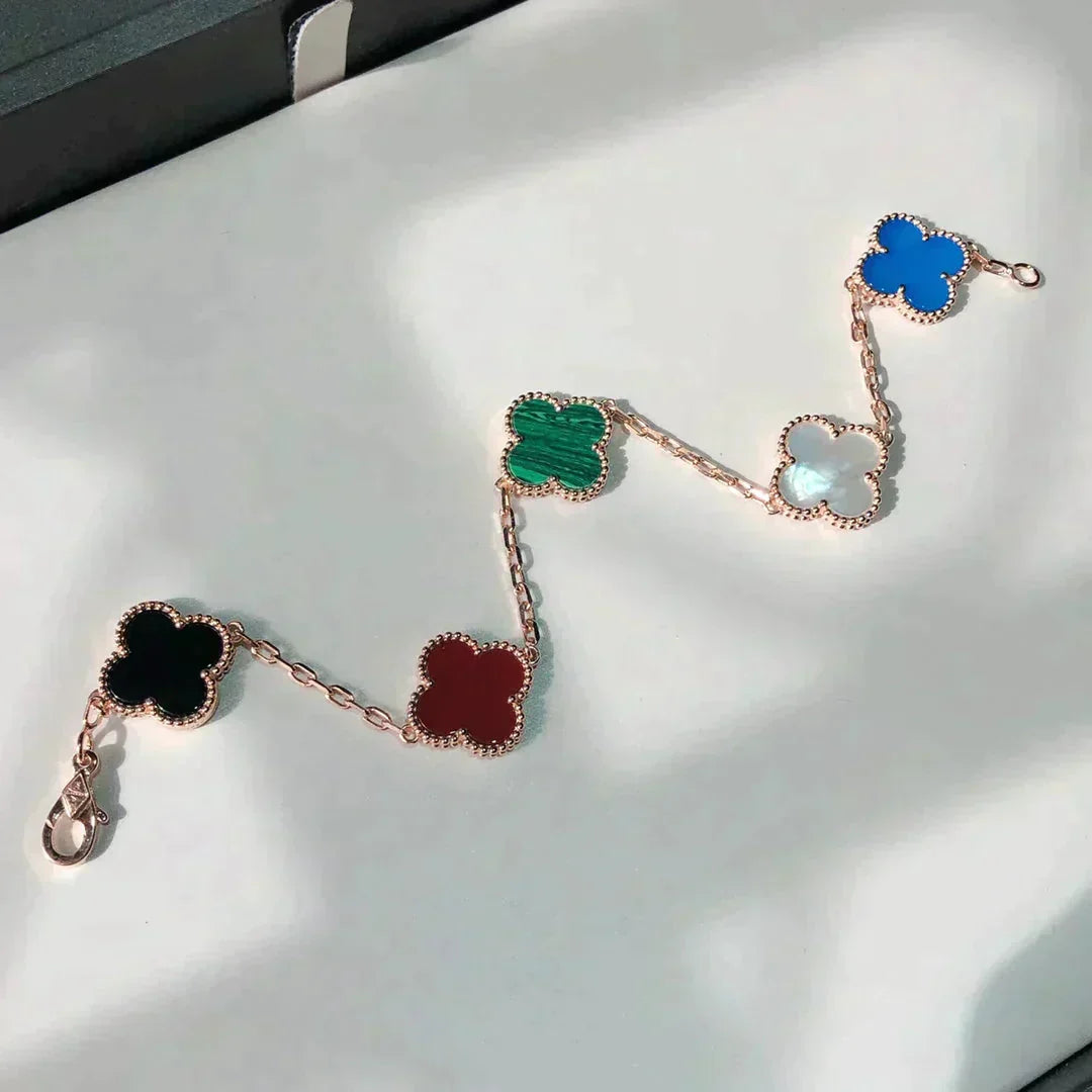 [Loco ]New CLOVER 5 MOTIFS MULTICOLOR BRACELET