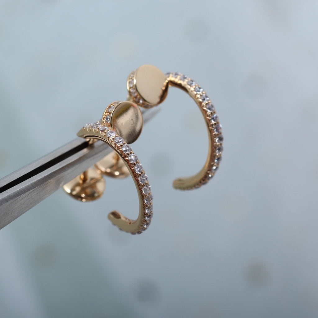 Loco JUSTE EARRINGS 12.75MM PINK GOLD DIAMOND