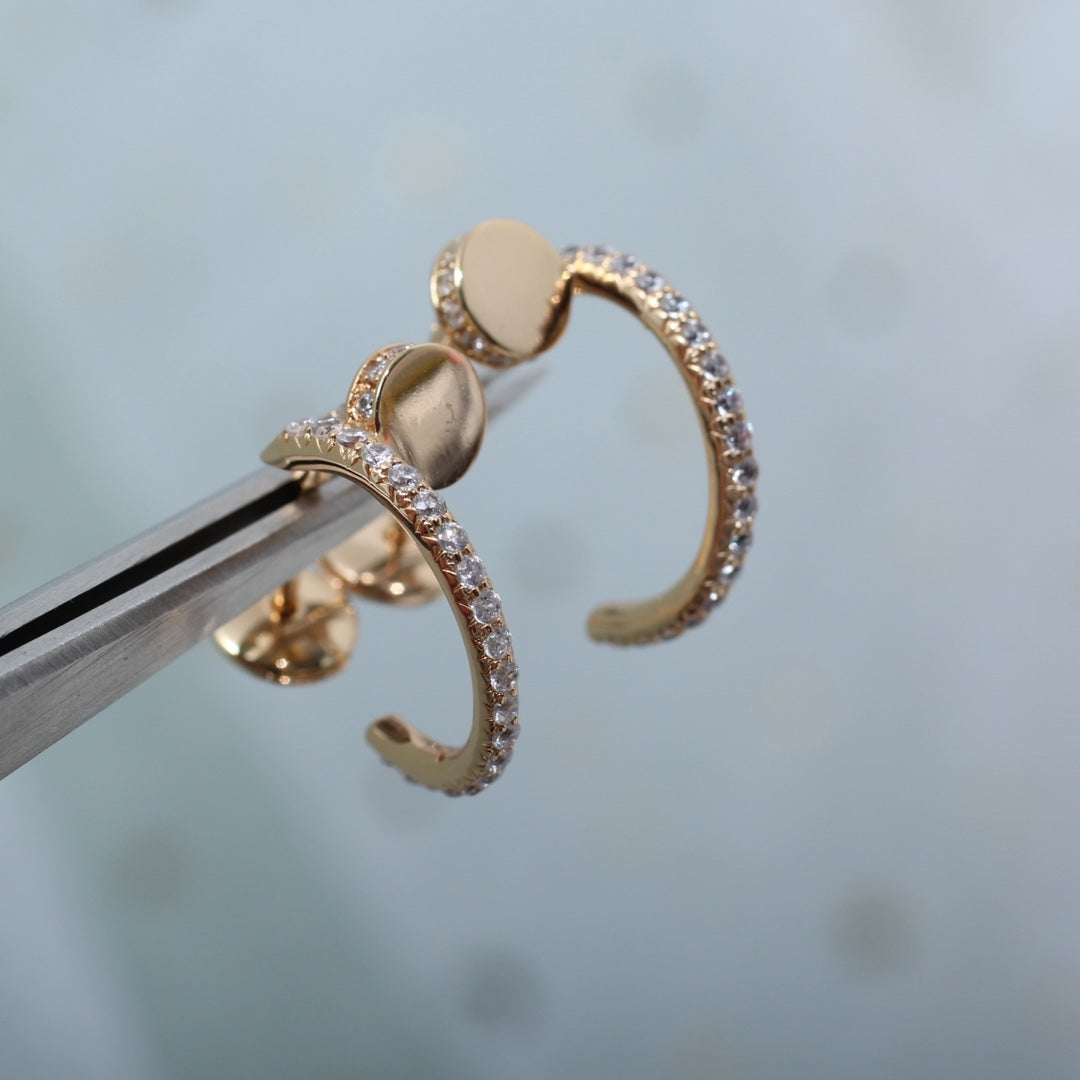 Loco JUSTE EARRINGS 12.75MM PINK GOLD DIAMOND
