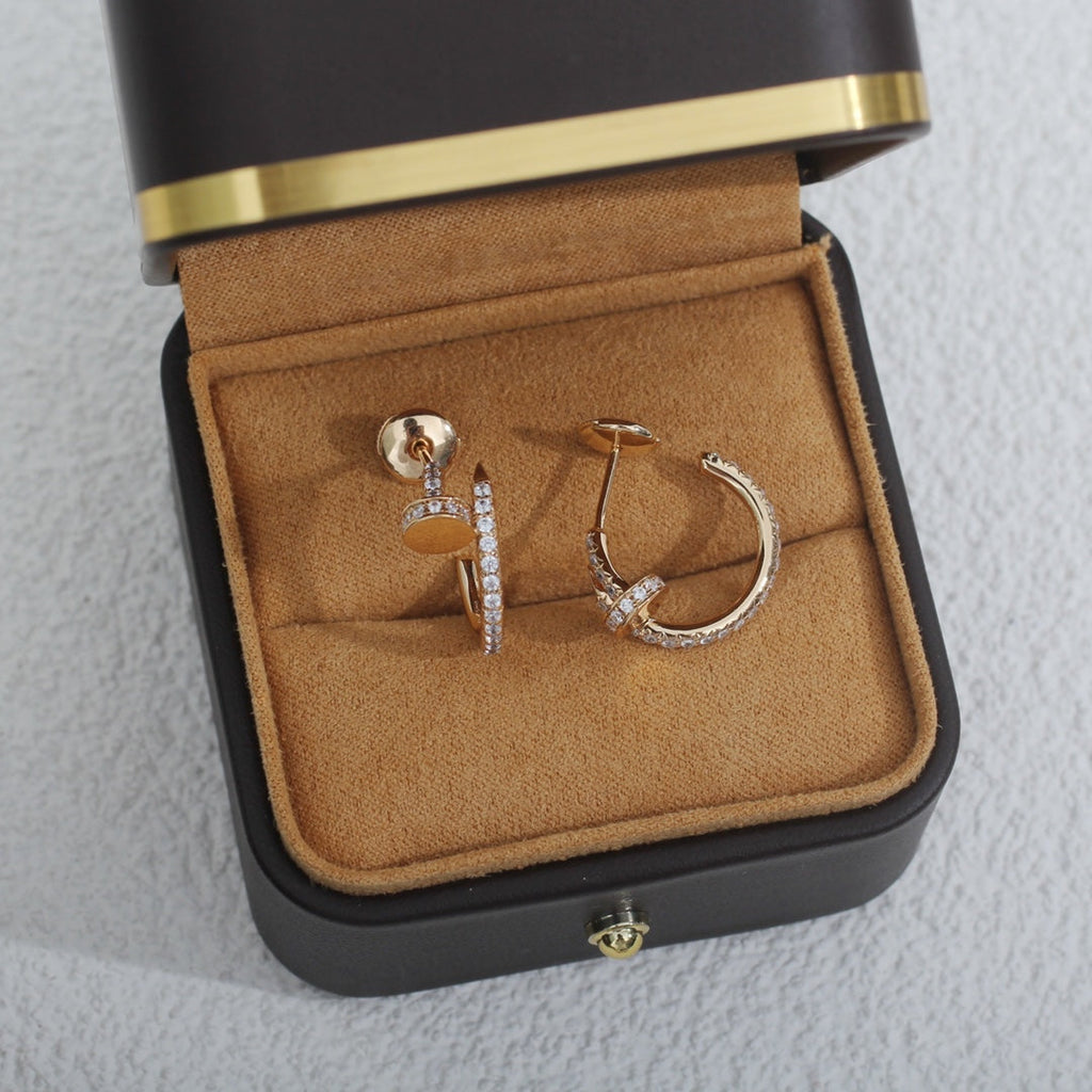 Loco JUSTE EARRINGS 12.75MM PINK GOLD DIAMOND