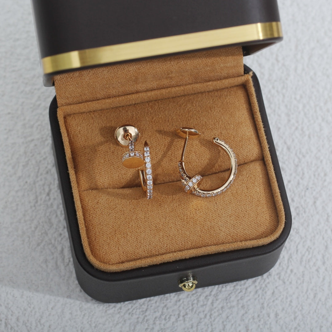 Loco JUSTE EARRINGS 12.75MM PINK GOLD DIAMOND