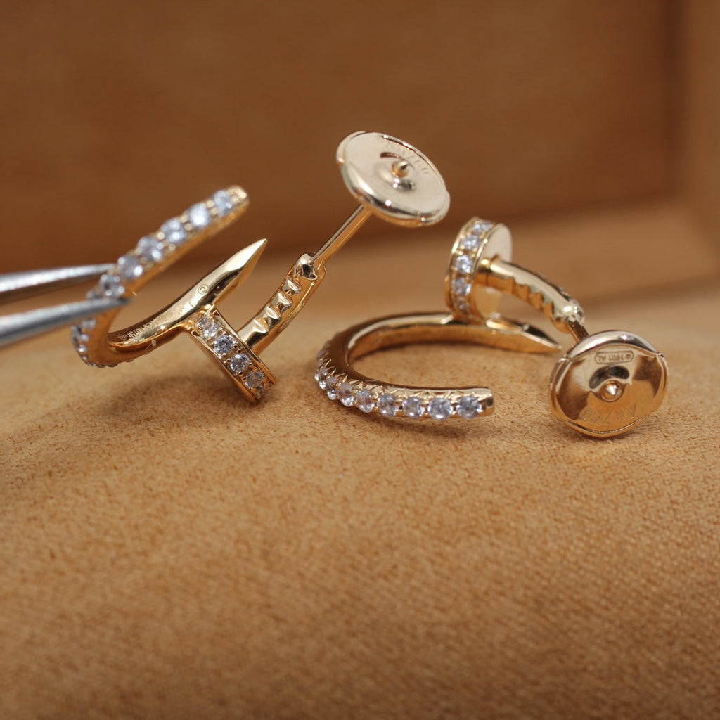 Loco JUSTE EARRINGS 12.75MM PINK GOLD DIAMOND