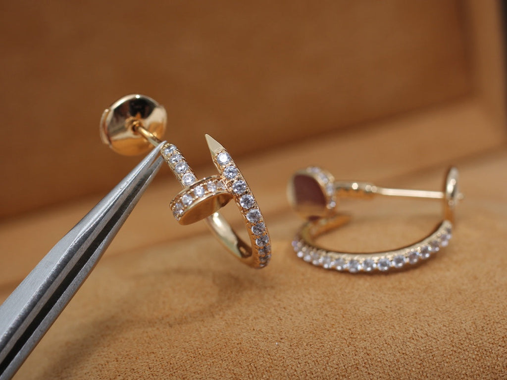 Loco JUSTE EARRINGS 12.75MM PINK GOLD DIAMOND