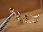 Loco JUSTE EARRINGS 12.75MM PINK GOLD DIAMOND