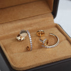 Loco JUSTE EARRINGS 12.75MM PINK GOLD DIAMOND