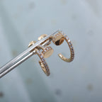 Loco JUSTE EARRINGS 12.75MM PINK GOLD DIAMOND
