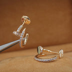 Loco JUSTE EARRINGS 12.75MM PINK GOLD DIAMOND