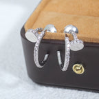 Loco JUSTE EARRINGS 12.75MM SILVER DIAMOND