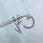 Loco JUSTE EARRINGS 12.75MM SILVER DIAMOND