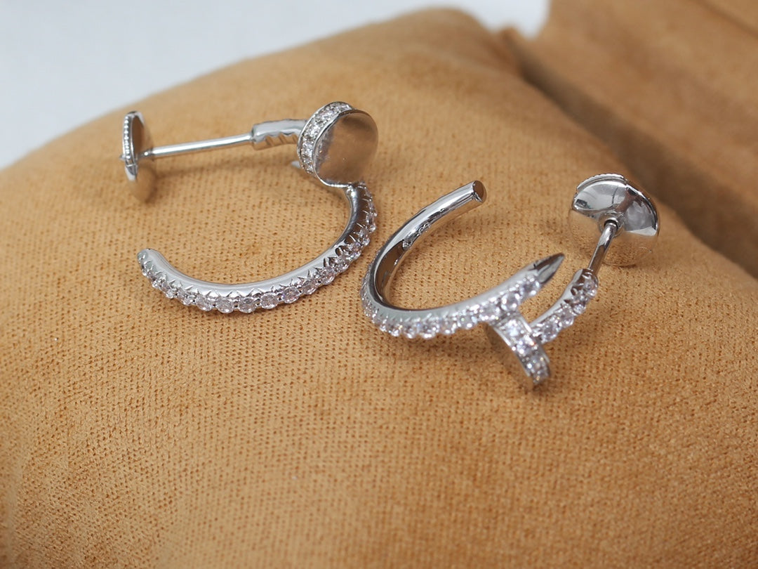 Loco JUSTE EARRINGS 12.75MM SILVER DIAMOND