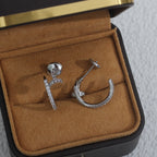 Loco JUSTE EARRINGS 12.75MM SILVER DIAMOND