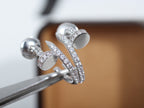 Loco JUSTE EARRINGS 12.75MM SILVER DIAMOND