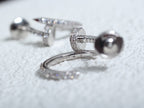 Loco JUSTE EARRINGS 12.75MM SILVER DIAMOND