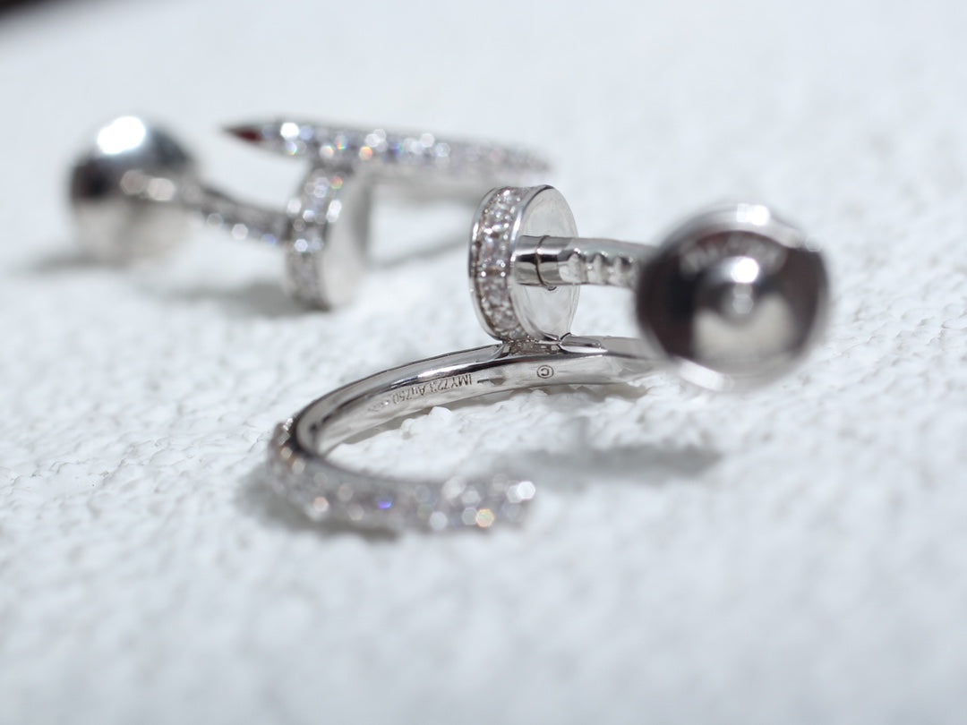 Loco JUSTE EARRINGS 12.75MM SILVER DIAMOND