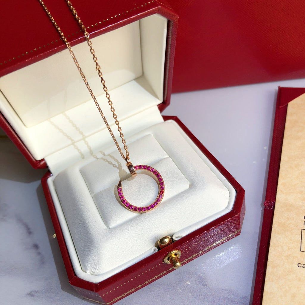 Loco JUSTE NECKLACE GOLD RED DIAMONDS