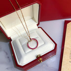 Loco JUSTE NECKLACE GOLD RED DIAMONDS