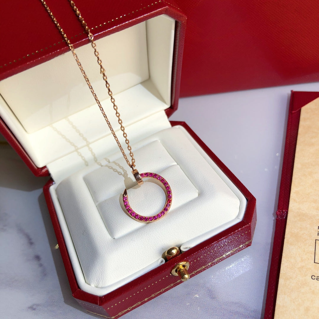 Loco JUSTE NECKLACE GOLD RED DIAMONDS