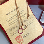 Loco JUSTE NECKLACE GOLD RED DIAMONDS