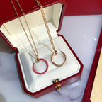 Loco JUSTE NECKLACE GOLD RED DIAMONDS