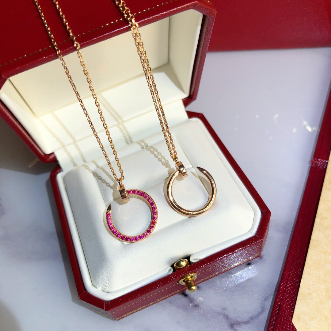Loco JUSTE NECKLACE GOLD RED DIAMONDS