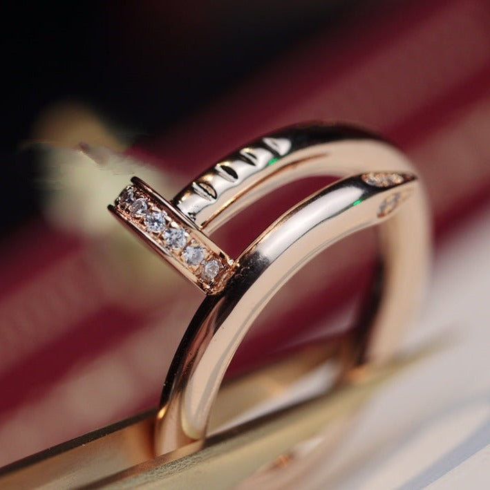 Loco JUSTE RING 2.65MM PINK GOLD DIAMOND