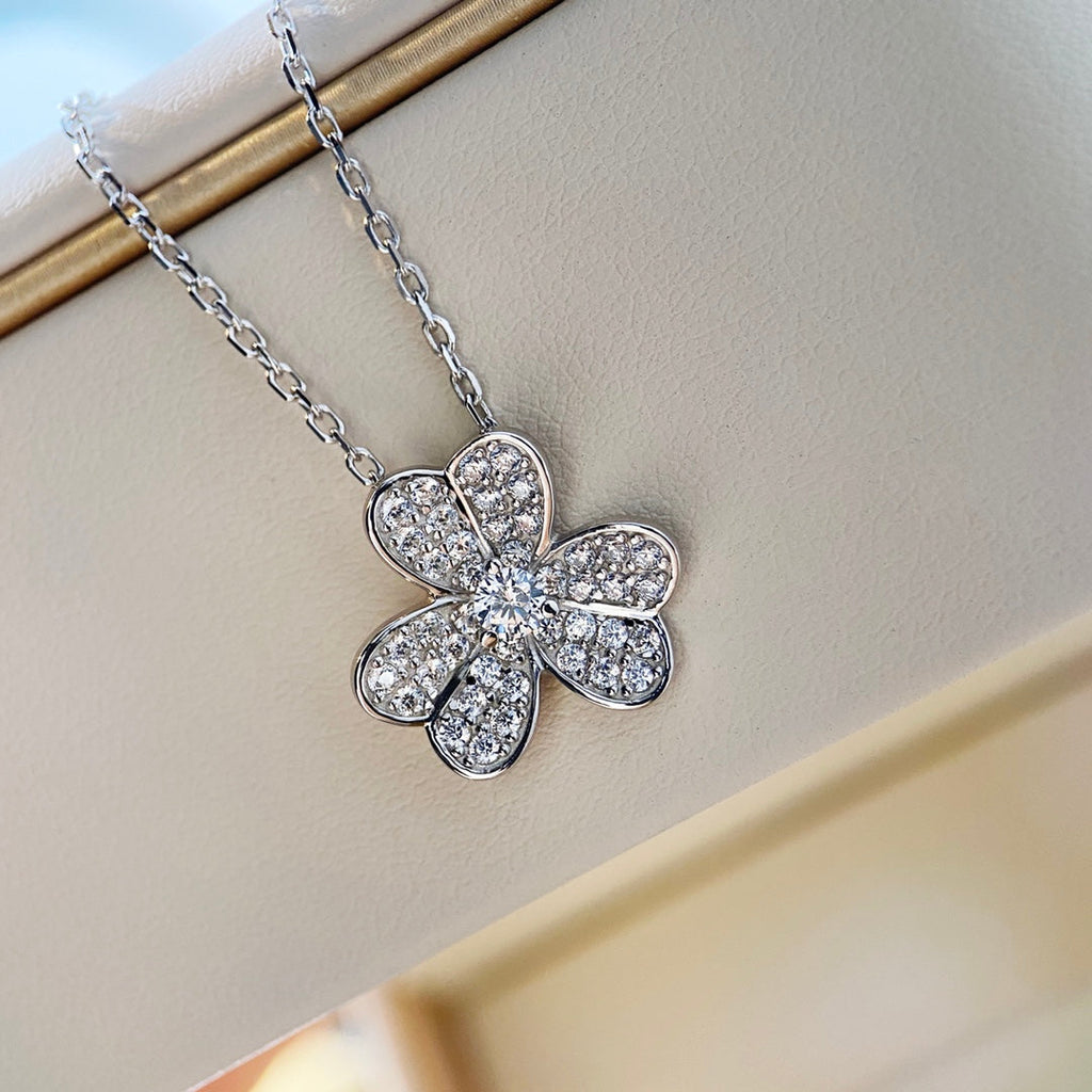 Loco CLOVER DIAMOND NECKLACE SILVER