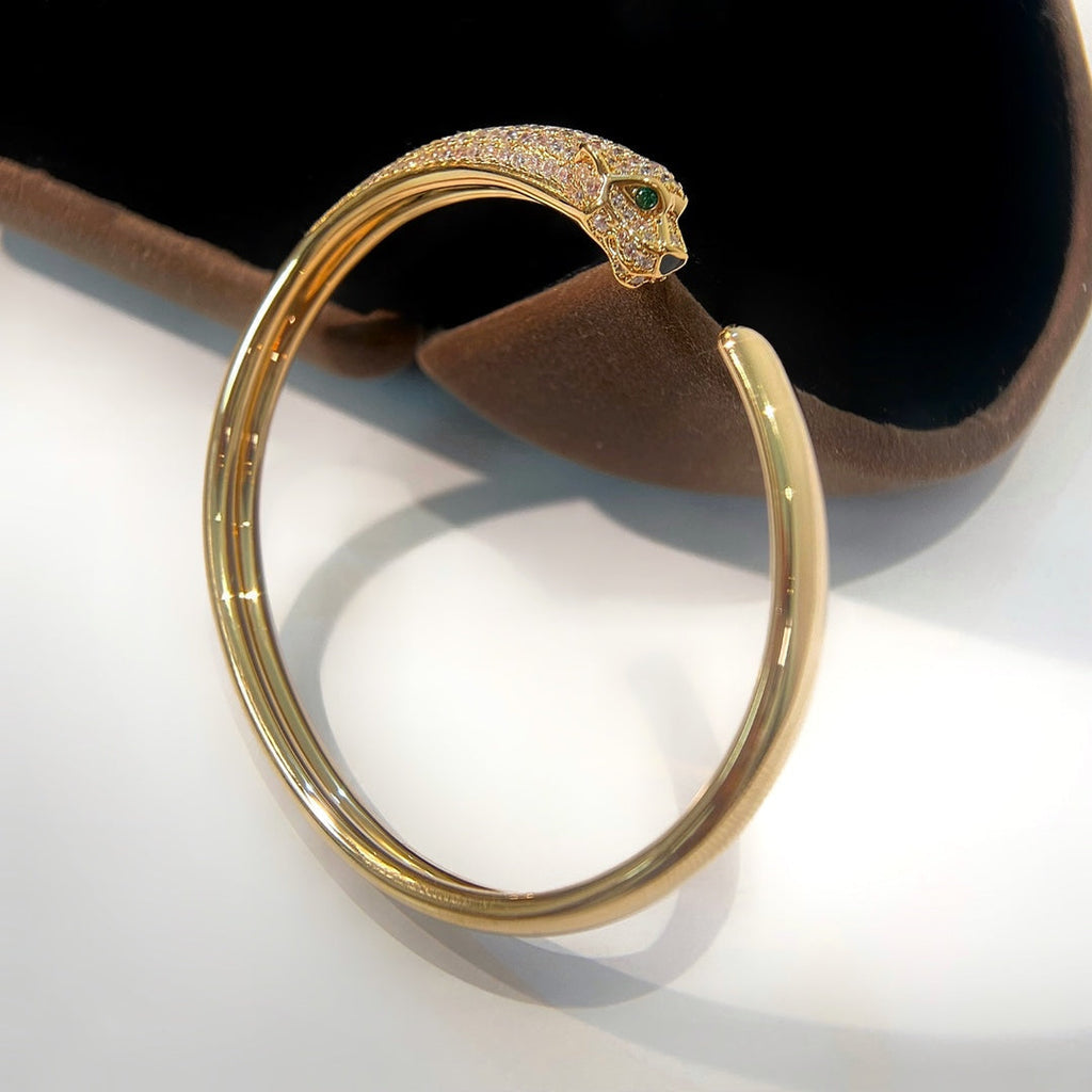 Loco PANTHERE GOLD DIAMOND OPEN BRACELET
