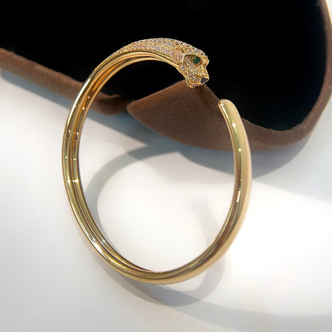 Loco PANTHERE GOLD DIAMOND OPEN BRACELET