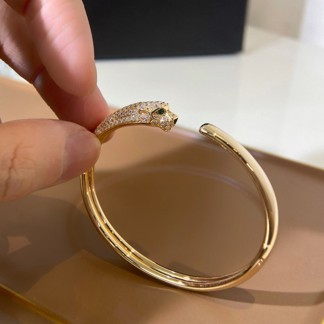 Loco PANTHERE GOLD DIAMOND OPEN BRACELET
