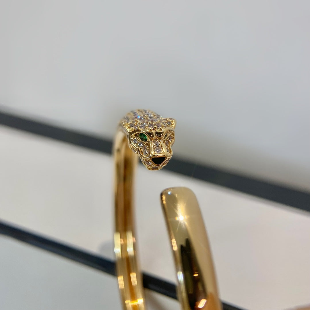 Loco PANTHERE GOLD DIAMOND OPEN BRACELET