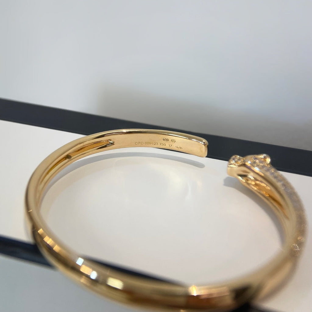 Loco PANTHERE GOLD DIAMOND OPEN BRACELET