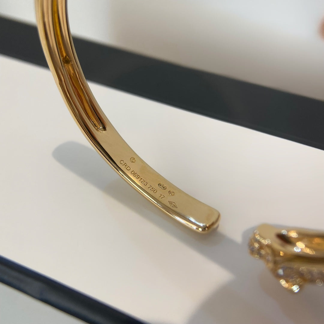 Loco PANTHERE GOLD DIAMOND OPEN BRACELET
