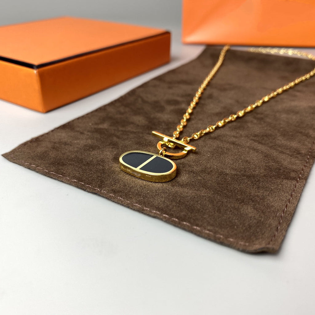 Loco CHAINE VERSO BLACK CERAMIC NECKLACE