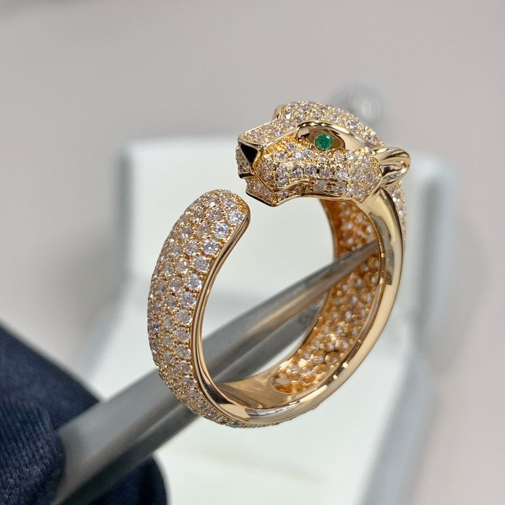 Loco PANTHERE PINK GOLD DIAMOND RING