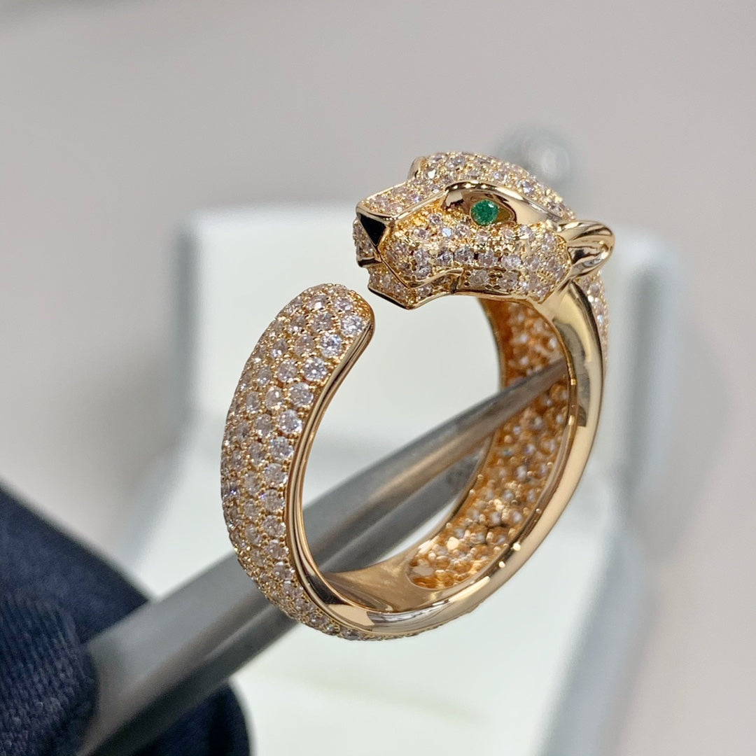 Loco PANTHERE PINK GOLD DIAMOND RING