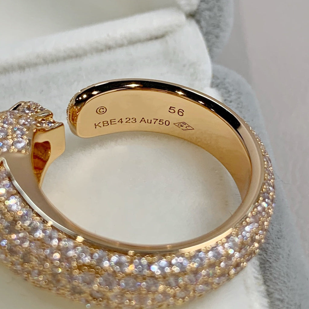 Loco PANTHERE PINK GOLD DIAMOND RING