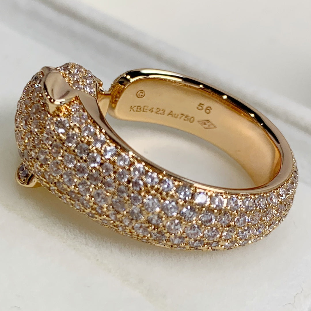 Loco PANTHERE PINK GOLD DIAMOND RING