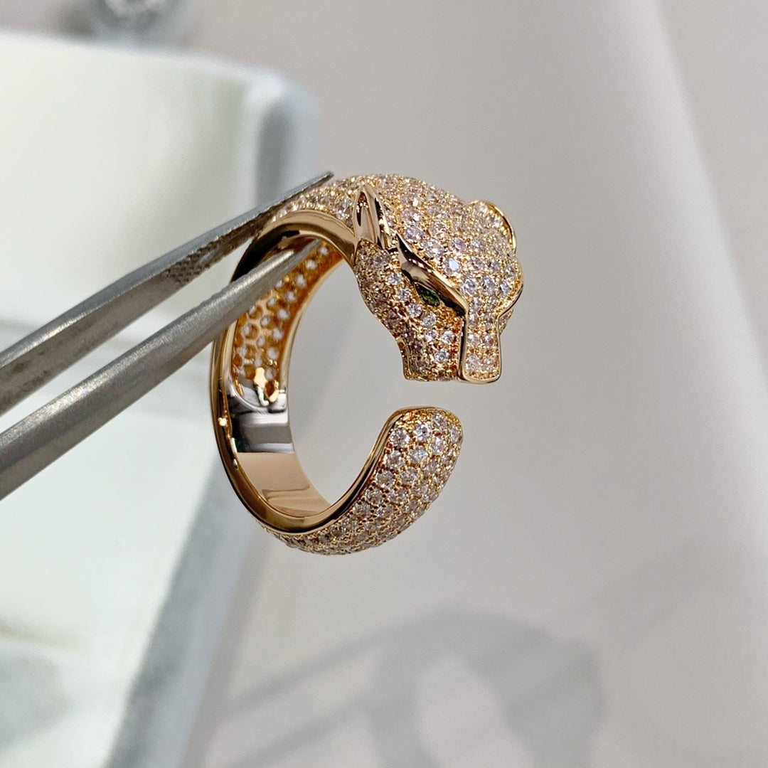 Loco PANTHERE PINK GOLD DIAMOND RING