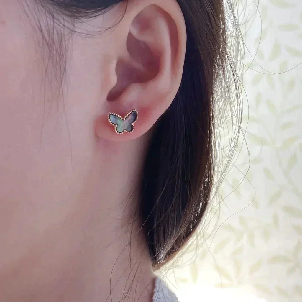 Loco BUTTERFLY DARK MOP  EARRINGS