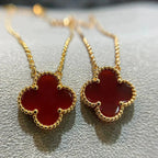Loco CLOVER 15MM CARNELIAN SINGLE FLOWER NECKLACE