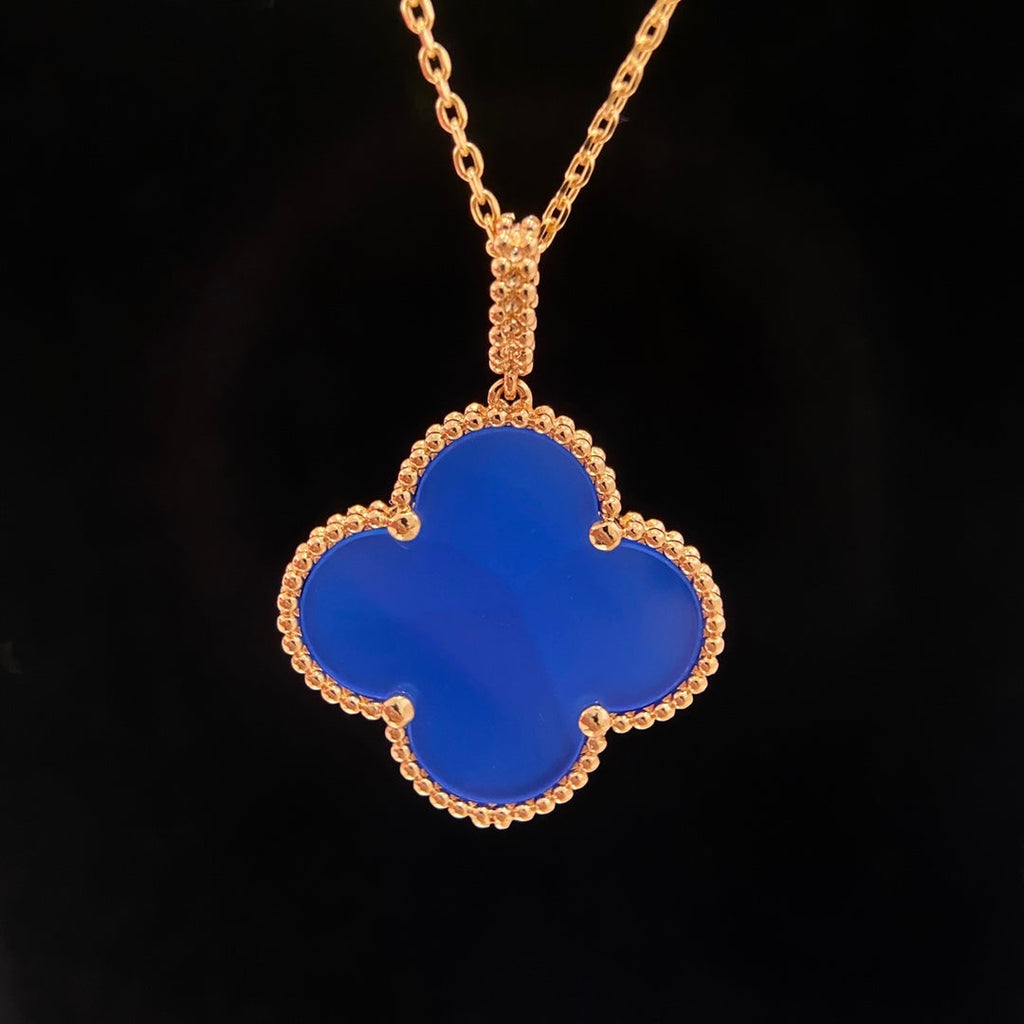 Loco CLOVER 25MM NECKLACE TURQUOISE ROSE GOLD
