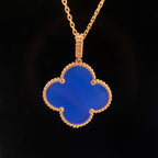 Loco CLOVER 25MM NECKLACE TURQUOISE ROSE GOLD