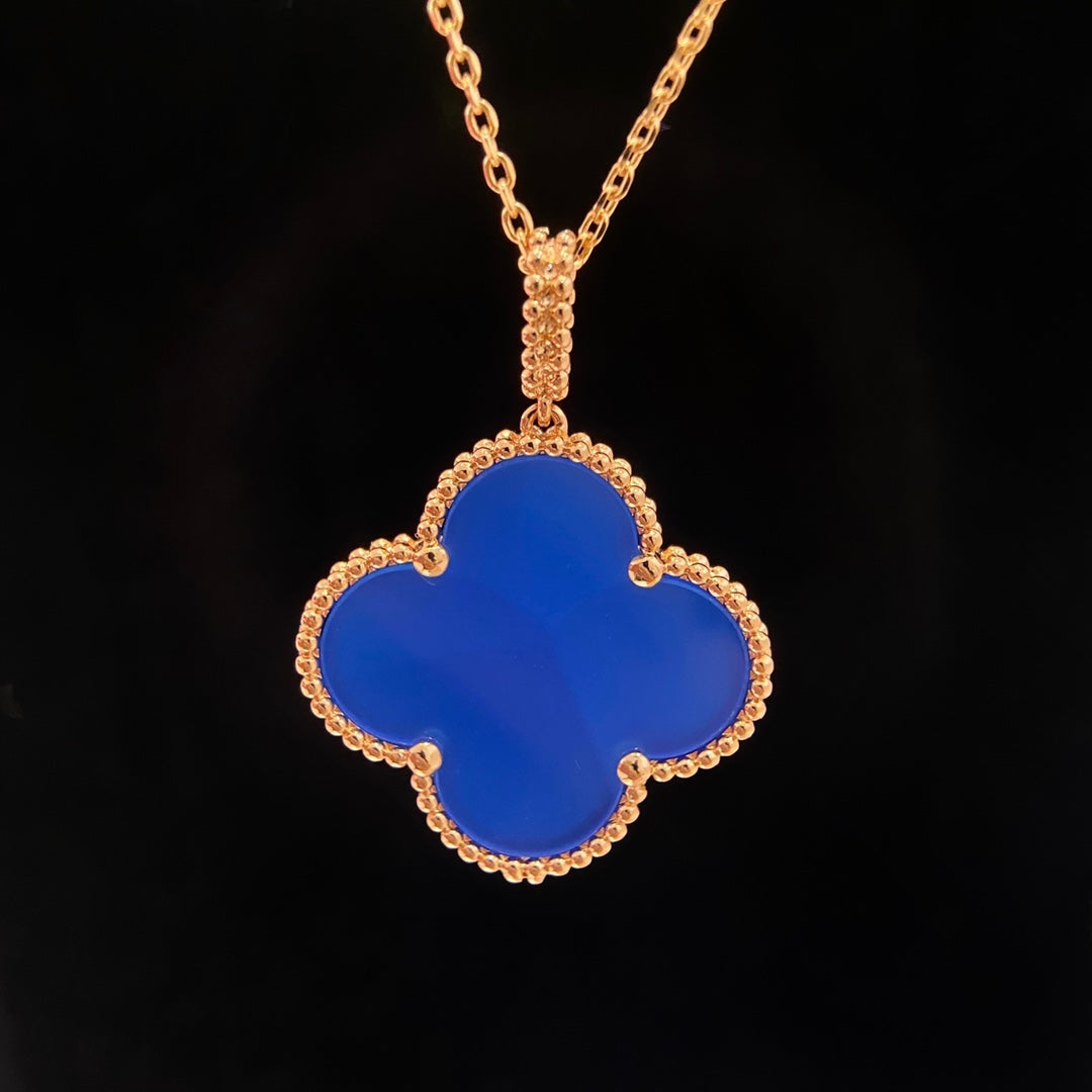 Loco CLOVER 25MM NECKLACE TURQUOISE ROSE GOLD