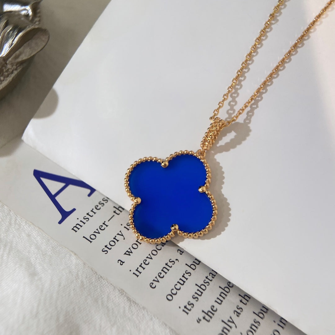 Loco CLOVER 25MM NECKLACE TURQUOISE ROSE GOLD