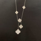 Loco CLOVER 5 MOTIFS SILVER DIAMONDS NECKLACE