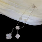 Loco CLOVER 5 MOTIFS SILVER DIAMONDS NECKLACE
