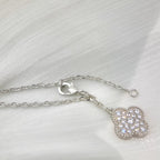 Loco CLOVER 5 MOTIFS SILVER DIAMONDS NECKLACE