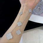 Loco CLOVER 5 MOTIFS SILVER DIAMONDS NECKLACE