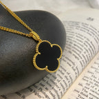 Loco CLOVER 25MM NECKLACE GOLD ONYX
