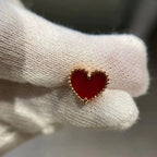 Loco HEART CARNELIAN STUD EARRINGS